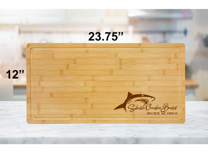 Shark Coochie Charcuterie Board – Bamboo Cheese Board in Multiple Sizes