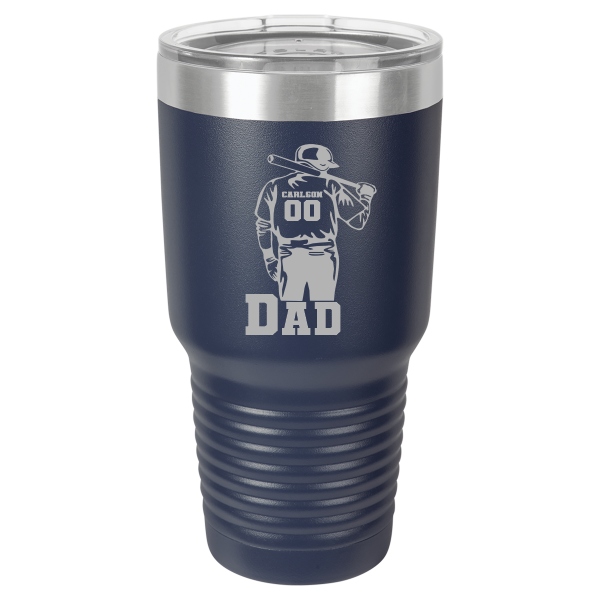 CUSTOM BASEBALL PLAYER DAD TUMBLER - Stack Life Customs