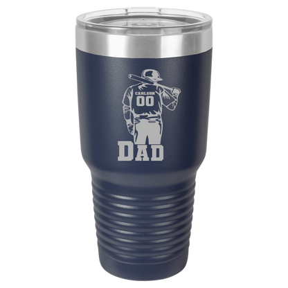 CUSTOM BASEBALL PLAYER DAD TUMBLER - Stack Life Customs