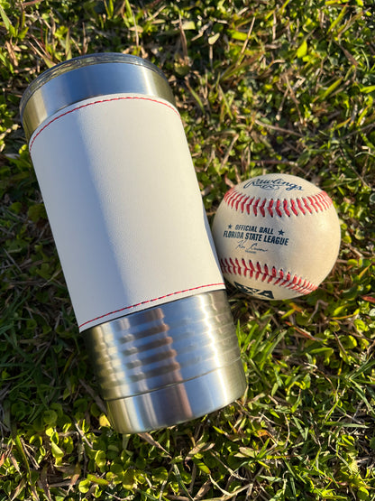 Baseball Mom Leatherette Tumbler - Stack Life Customs