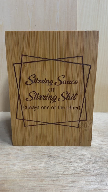 STIRRING SAUCE OR SH$T UTENSIL HOLDER